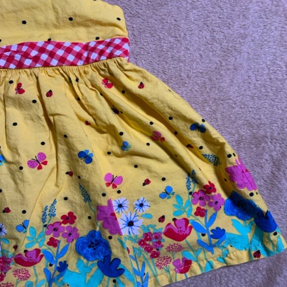 Vtg Nannette Baby Sz 18 Months Yellow Sundress Multiple Color Floral Flowers (D) - Picture 4 of 9